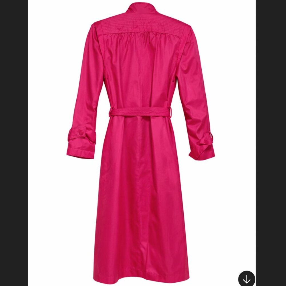 Vintage Weather Wise Hot Pink Belted Trench Coat Size S (5/6) - Picture 2 of 7